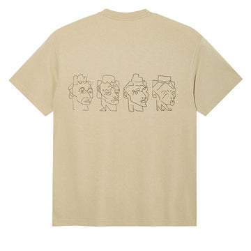 Polar 8 Heads Contrast T-Shirt - Sand/Brown