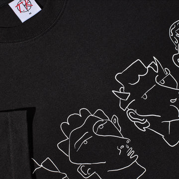 Polar 8 Heads Contrast T-Shirt - Black/White