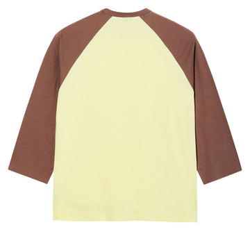 Polar 3/4 Sleeve T-Shirt - Cinnamon/Light Yellow