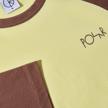 Polar 3/4 Sleeve T-Shirt - Cinnamon/Light Yellow