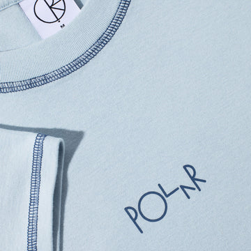 Polar Womens Script Logo Baby T-Shirt - Light Blue/Dark Blue