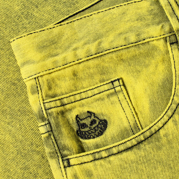 Polar Angel Child Big Boy Shorts - Lemon Black