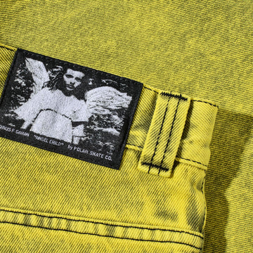 Polar Angel Child Big Boy Shorts - Lemon Black