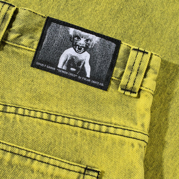 Polar Demon Child Big Boy Jeans - Lemon Black