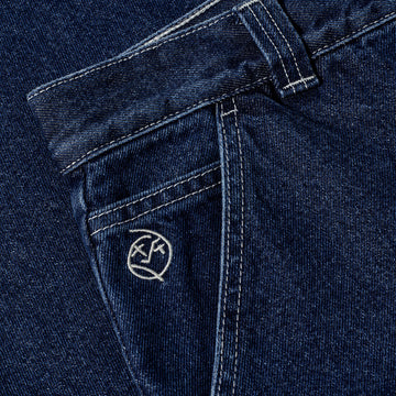 Polar Big Boy Work Pants - Dark Blue/White Stitching
