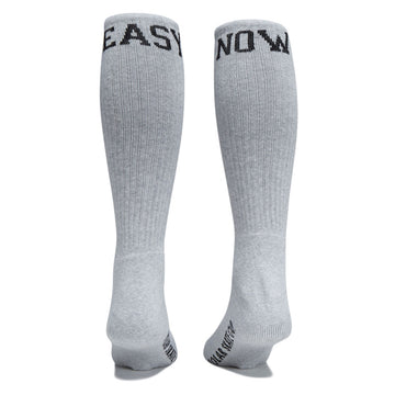 Polar Easy Now Long Rib Socks - Heather Grey