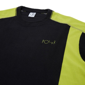 Polar Grid Fleece Sweater - Black/Chartreuse