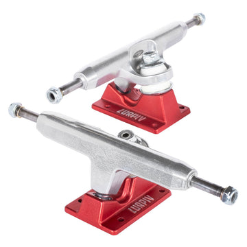 Lurpiv 3 Hollow Skateboard Trucks - Polished/Red - 145mm
