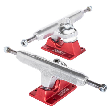 Lurpiv 3 Hollow Skateboard Trucks - Polished/Red - 155mm