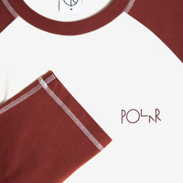 Polar Stevie Long Sleeve T-Shirt - Ivory/Wine