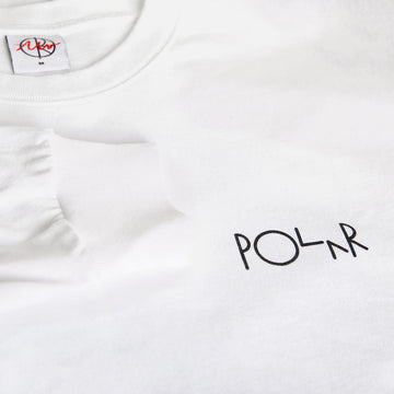 Polar Klez Crossing Fill Logo Long Sleeve T-Shirt - White