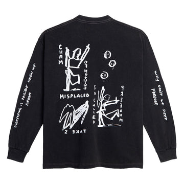 Polar On Repeat Long Sleeve T-Shirt - Silver Black