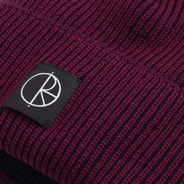 Polar Lines Merino Beanie - Wine/Navy