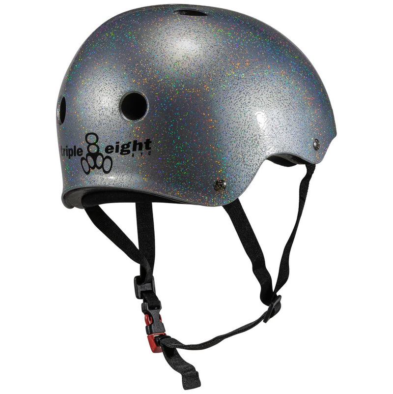 Triple Eight Certified Sweatsaver Helmet - Silver Glitter