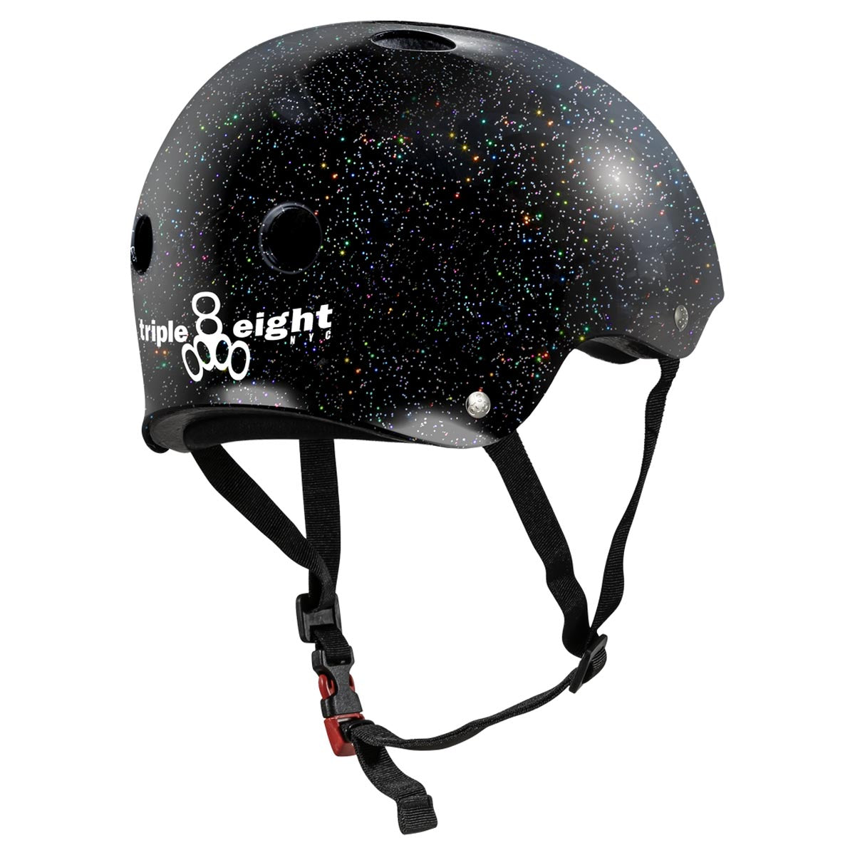 Triple Eight Certified Sweatsaver Helmet - Black Glitter image 2