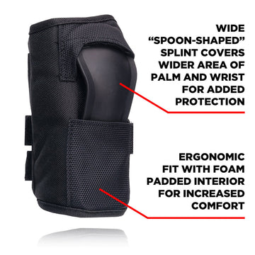 187 Pro Wrist Guard Pads - Black/Black