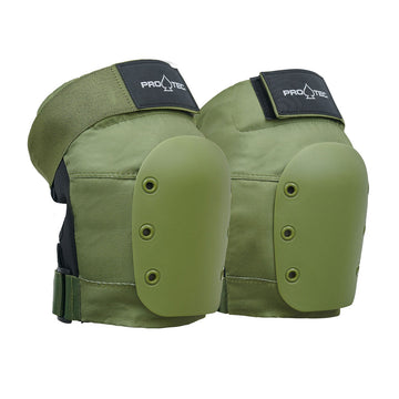 Pro-Tec Street Adult 3 Pack Open Back Set Of Pads - Army Green