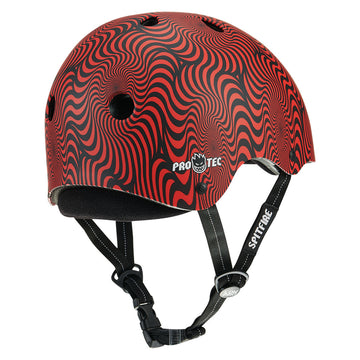 Pro-Tec x Spitfire Low Pro Helmet - Red Swirl