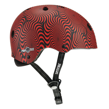 Pro-Tec x Spitfire Low Pro Helmet - Red Swirl