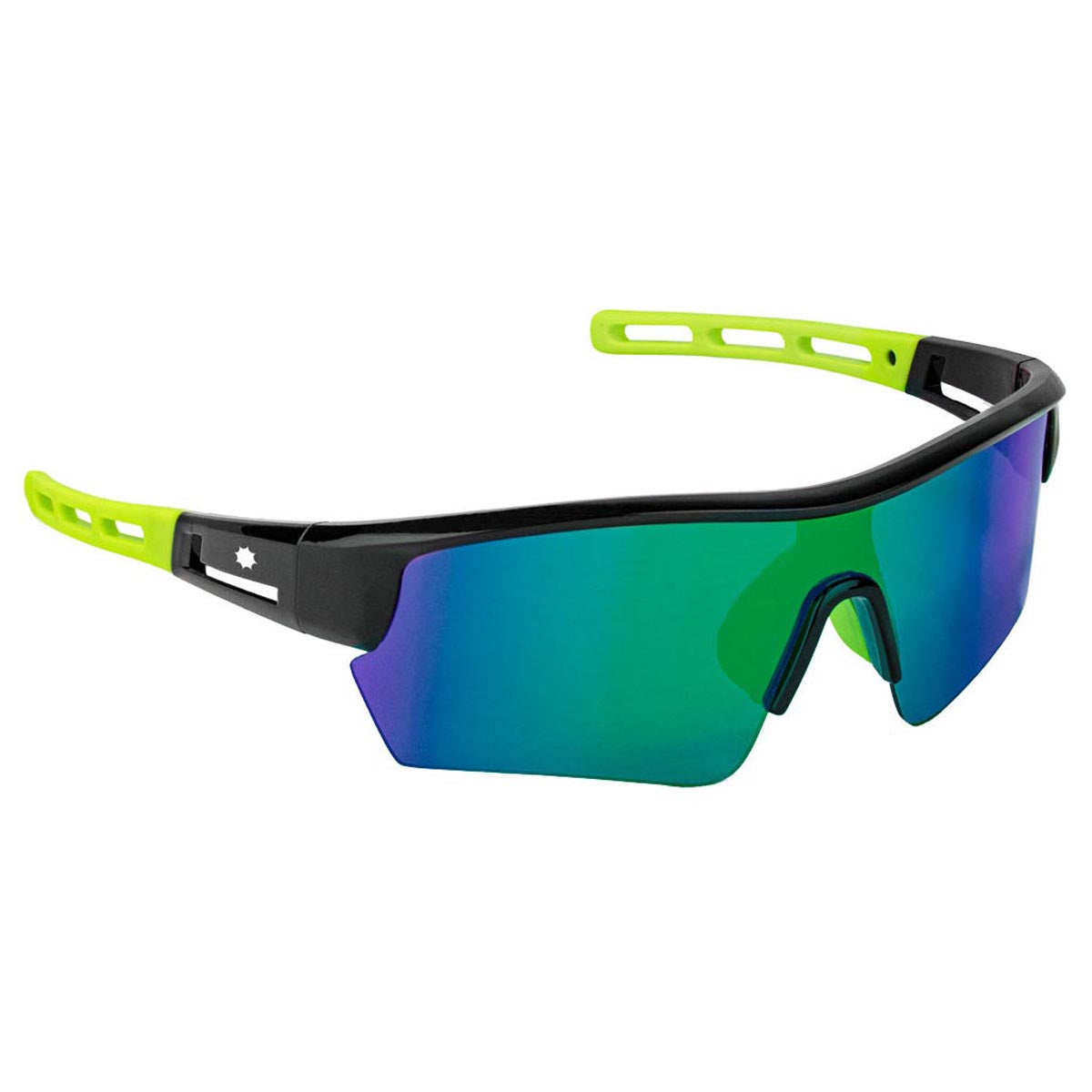 Glassy Waco Polarized Sunglasses - Black/Green Mirror image 1
