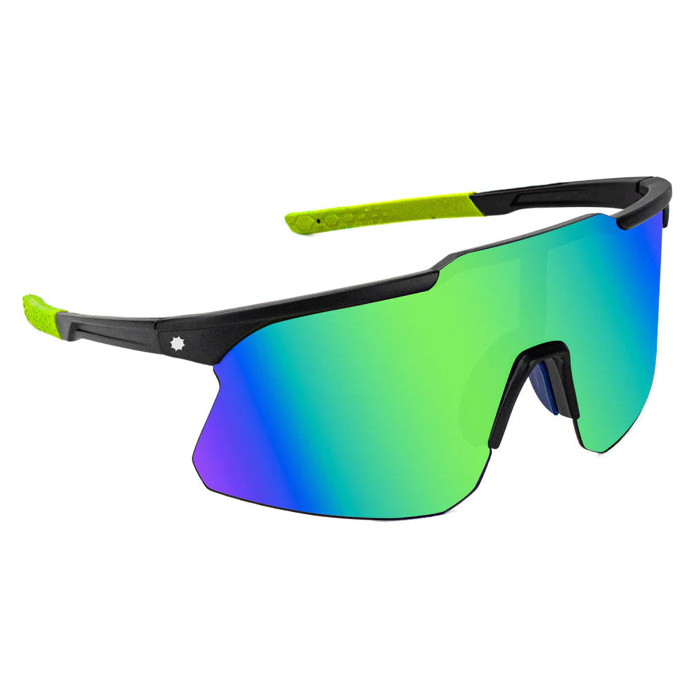 Glassy Cooper Sunglasses - Black/Green Mirror image 1