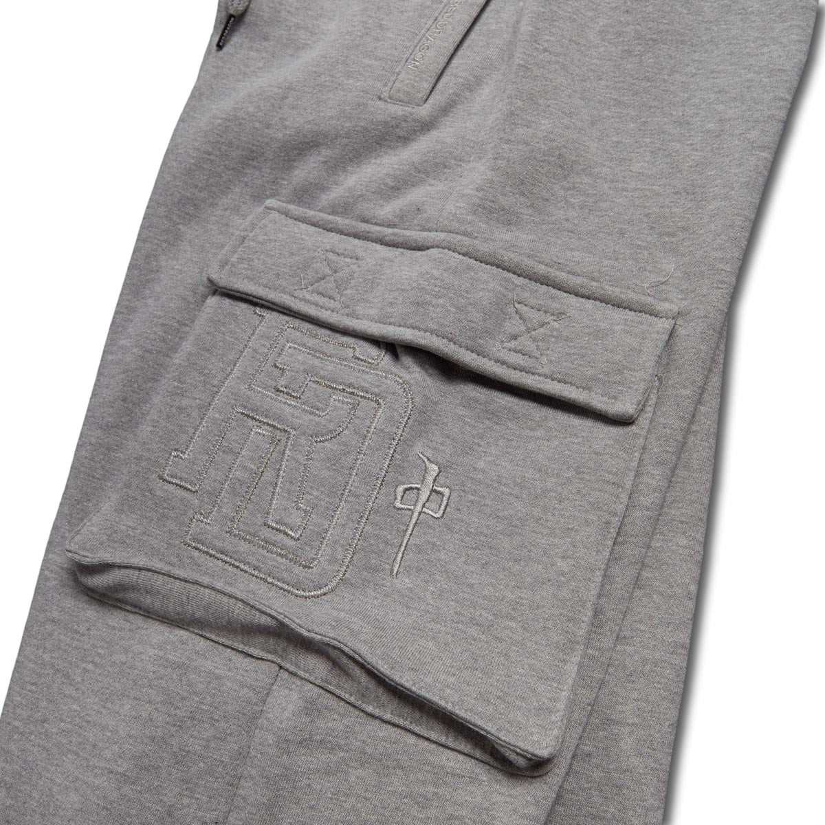 RDS Self Fabric Monogram Cargo Sweat Pants - Athletic Heather image 4