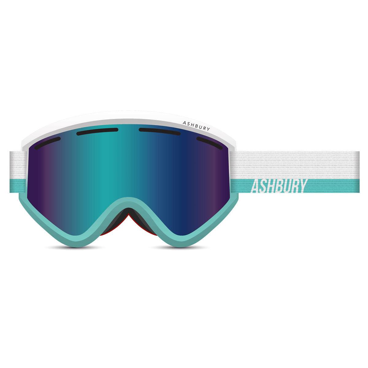 Ashbury Blackbird Miramar Snowboard Goggles - Teal Mirror/Yellow Spare image 1