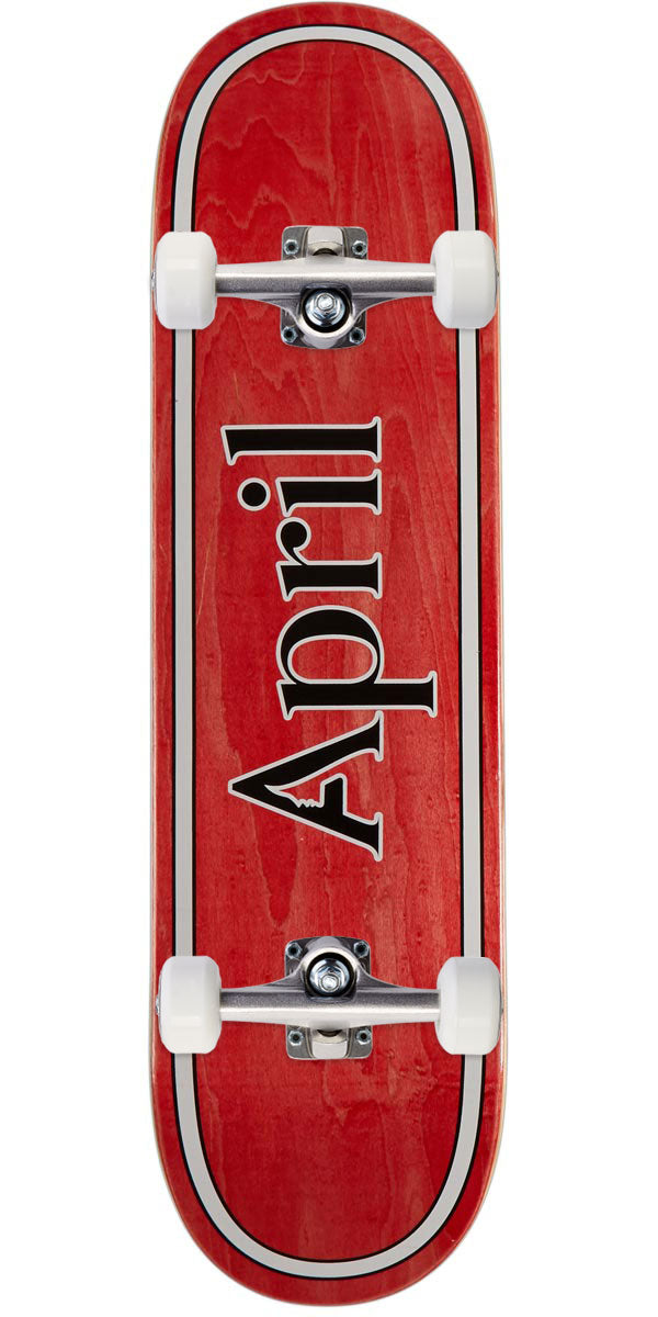 April AP OG Logo Skateboard Complete - Red - 8.50