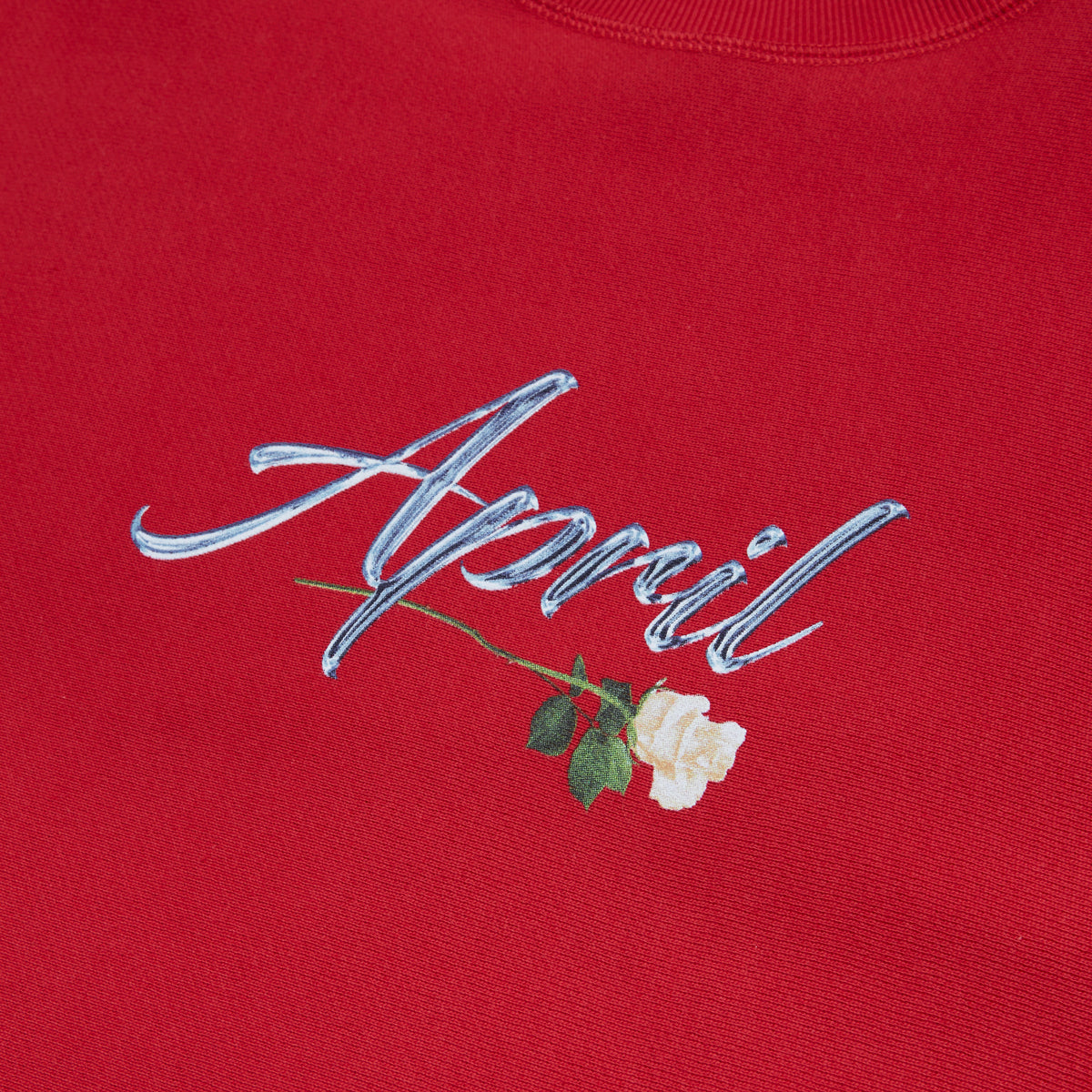 April Liquid Rose Crew Sweatshirt - Red image 2