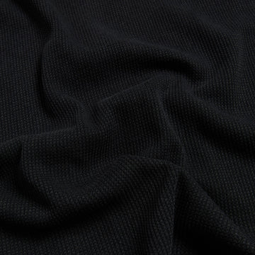 April Thermal Long Sleeve Embroidered Shirt - Black