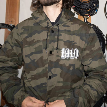 1910 OG Font Hooded Coaches Jacket - Camo