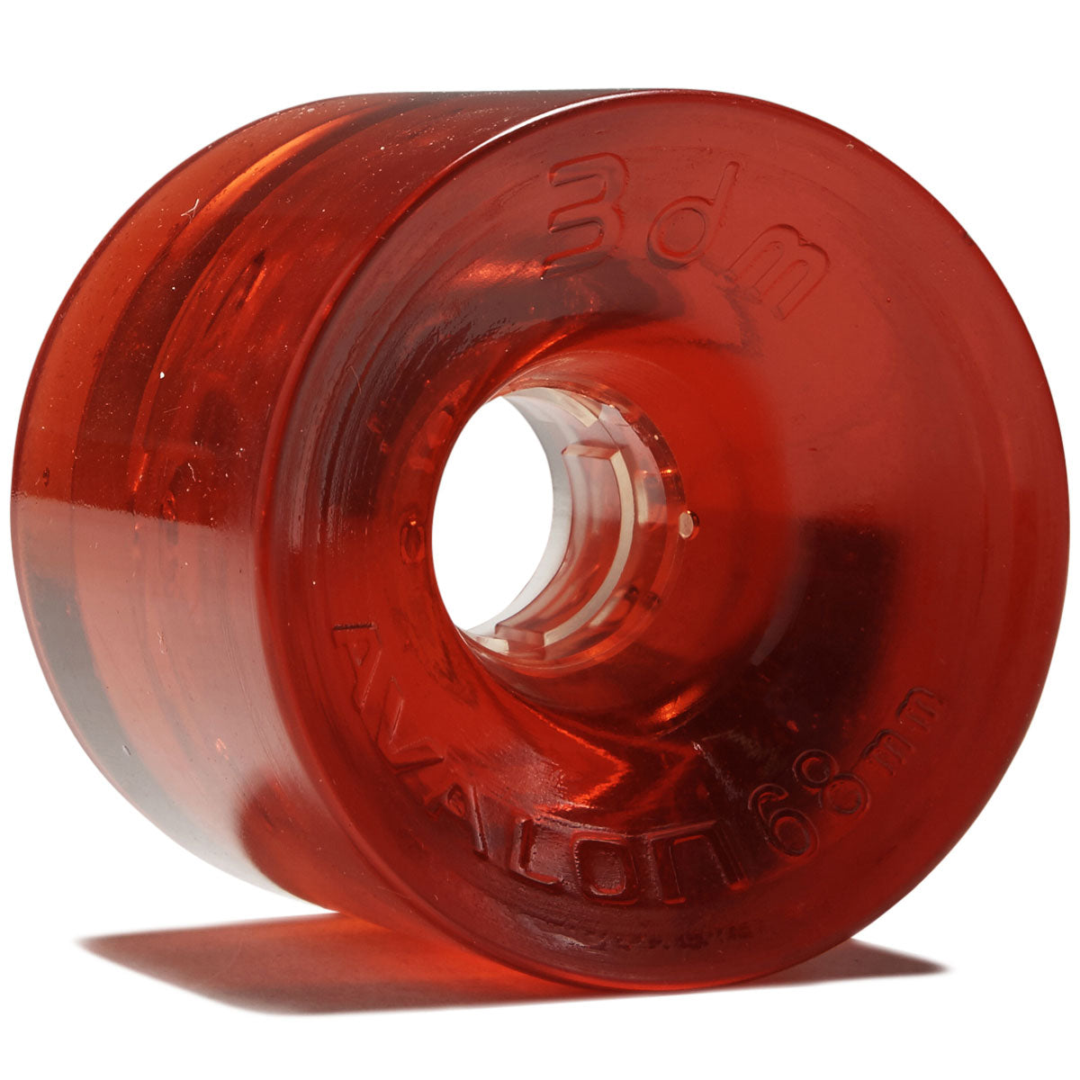 3DM Avalon 78a Longboard Wheels - Clear Red - 68mm image 1
