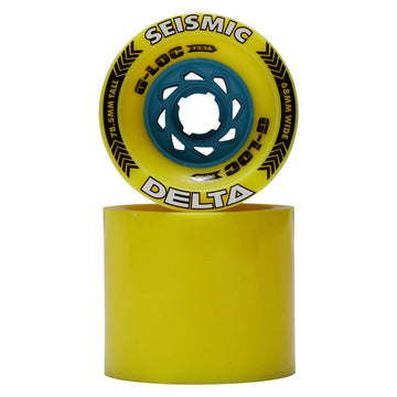 Seismic Delta 73.5a Longboard Wheels - Yellow - 78.5mm