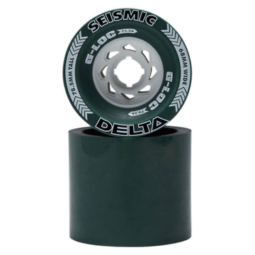 Seismic Delta 75.5a Longboard Wheels - Green - 78.5mm