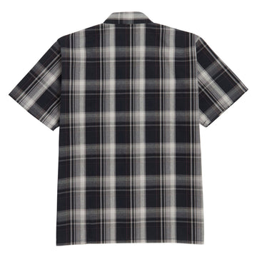Ben Davis Short Sleeved Plaid 1/2 Zip Shirt - Navy/Grey