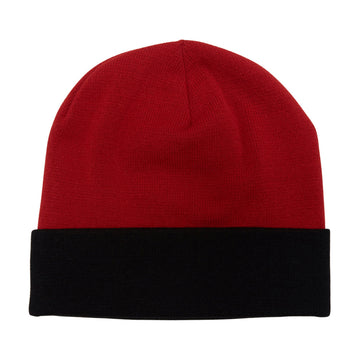 Ben Davis Knit Logo Beanie - Black/Red