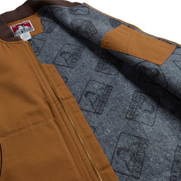 Ben Davis Canvas Lined Vest Jacket - Brown