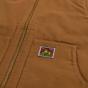 Ben Davis Canvas Lined Vest Jacket - Brown