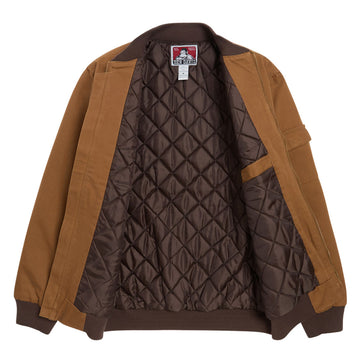 Ben Davis Canvas Bomber Jacket - Brown