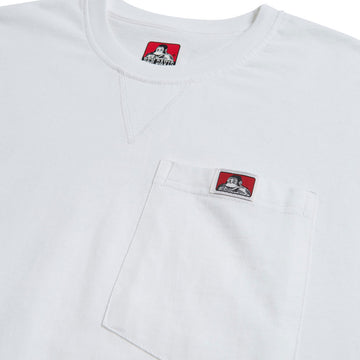 Ben Davis Heavy Duty Long Sleeve Pocket T-Shirt - White