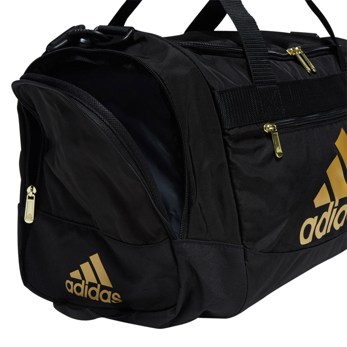 Adidas Defender IV Small Duffle Bag - Black/Gold Metallic image 4