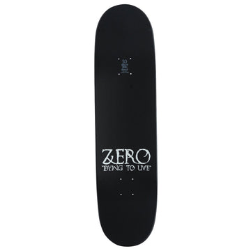 Zero Dying To Live Reissue Skateboard Deck - Black Dipped - 8.50