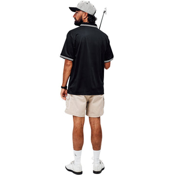 Devereux Skull Caddy Tips Polo Shirt - Black