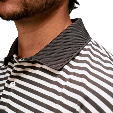 Devereux Camelback Polo Shirt - Brown/White