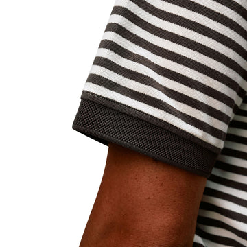 Devereux Camelback Polo Shirt - Brown/White