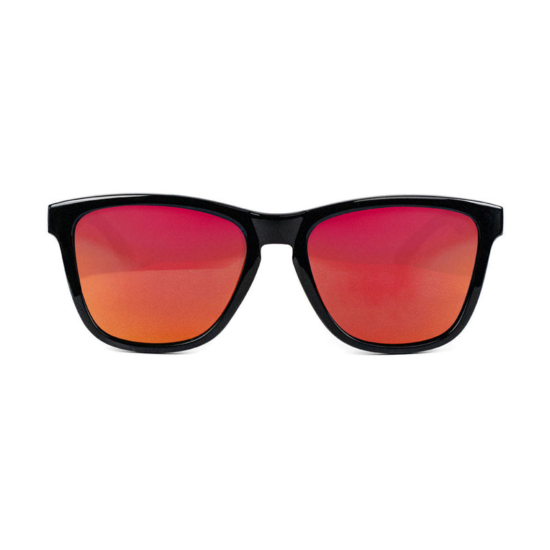 Glassy Deric Premium Polarized Sunglasses - Black/Red Mirror