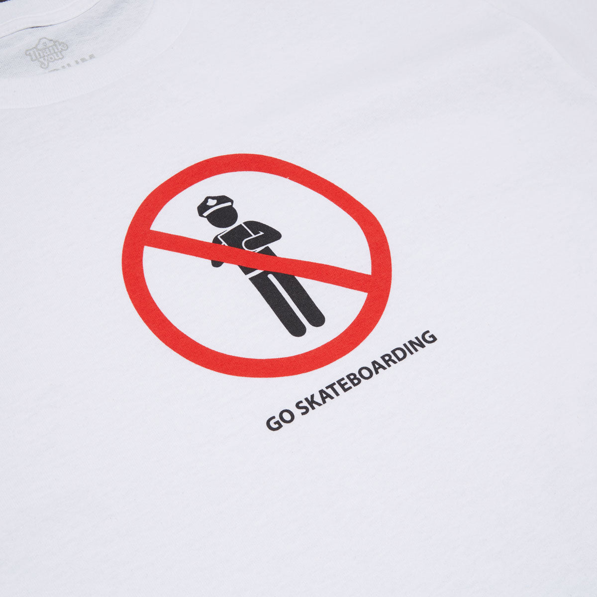 Thank You Go Skateboarding T-Shirt - White image 2