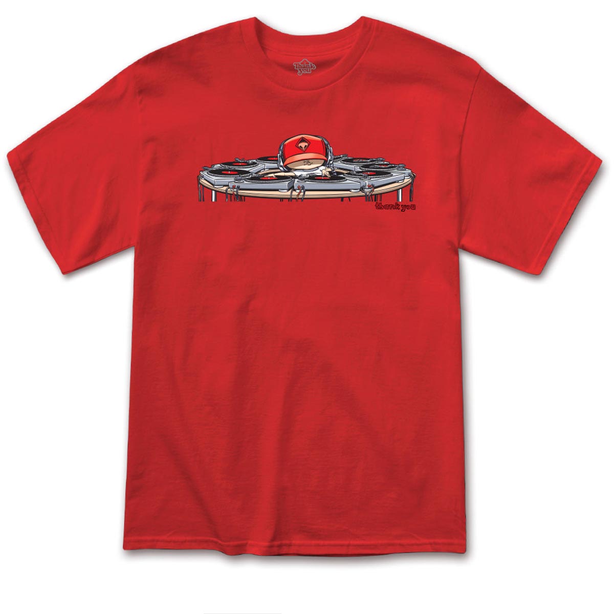 Thank You x Ronnie Creager Mix Master T-Shirt - Red image 1