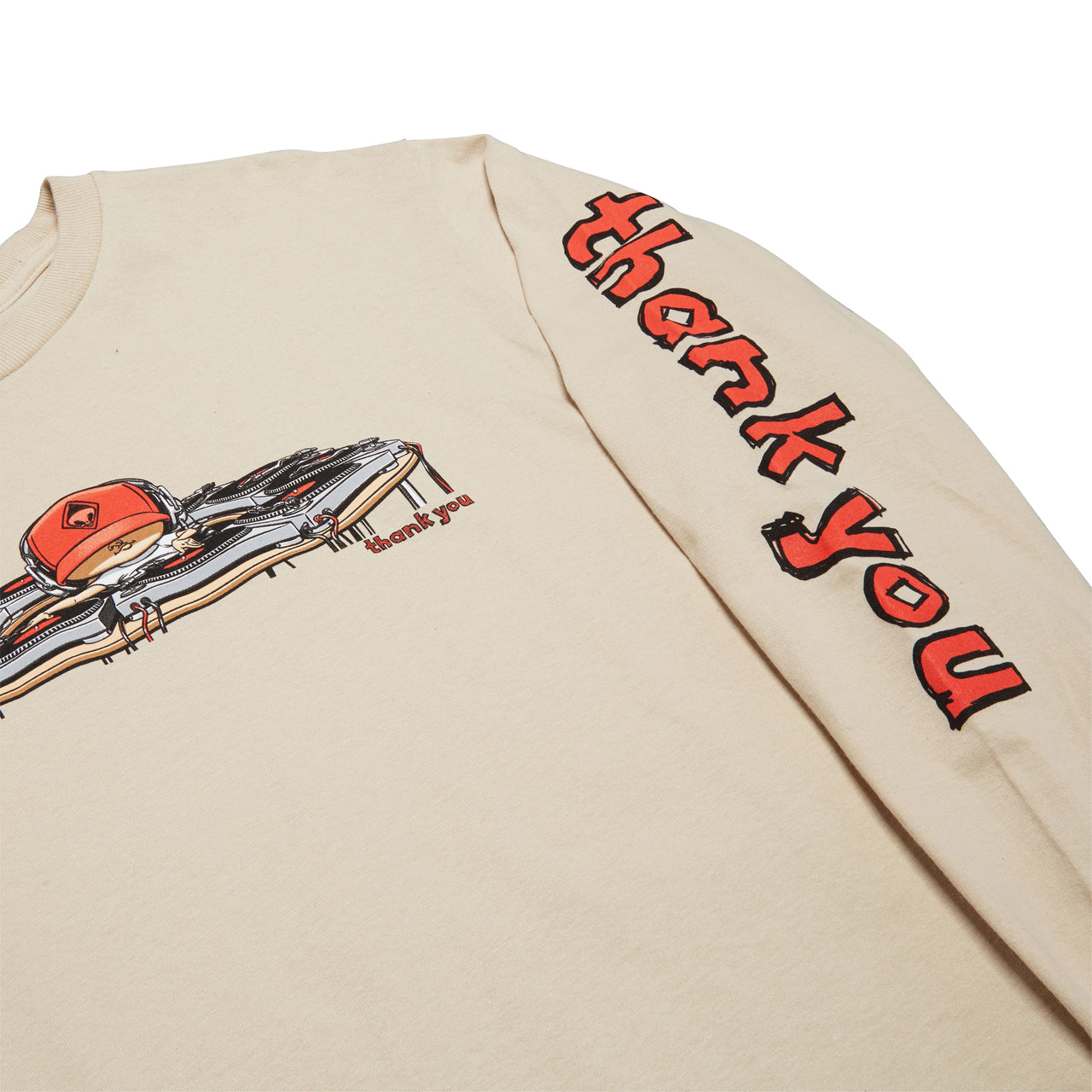 Thank You x Ronnie Creager Mix Master Long Sleeve T-Shirt - Cream image 2
