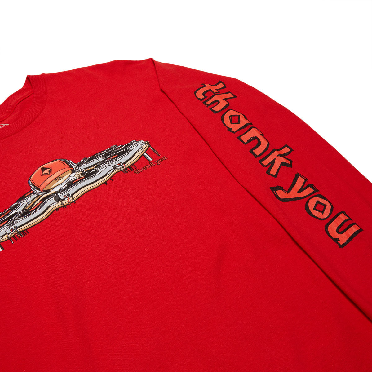 Thank You x Ronnie Creager Mix Master Long Sleeve T-Shirt - Red image 2